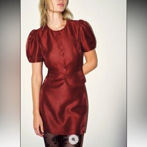 Reformation Mika Two Piece Burgundy. Worn once. Great condition